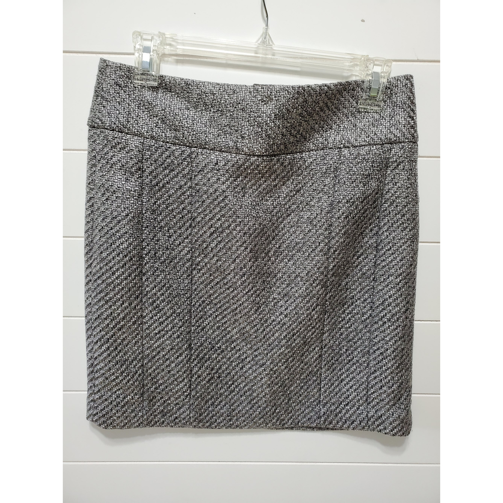 nylon wool blend pencil holiday skirt size 2 metallic thread